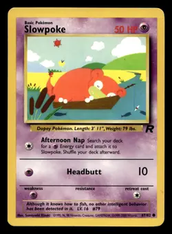 Slowpoke 67/82 Common Team Rocket WOTC Pokemon LP - Image 1