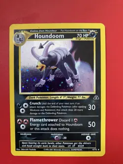 Houndoom 4/75 Pokemon Neo Discovery Unlimited Holo Rare LP/MP - Image 1