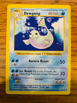NM! Shadowless Dewgong (25/102) Base Set Rare Pokemon Card! FAST P&P! - Image 1