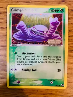 NEAR MINT! Grimer (54/92) Stamped Reverse Holo EX Legend Maker Pokemon Card! - Image 1