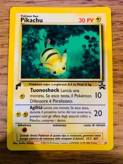 LP! Italian Pikachu No.27 World Collection 2000 Black Star Promo Pokemon Card! - Image 1