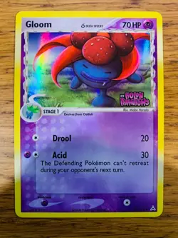 NM! Gloom (42/110) EX Holon Phantoms Stamped Reverse Holo Delta Pokemon Card! - Image 1