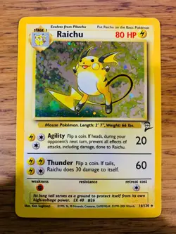 Raichu (16/130) Holo Base Set 2 Pokemon Card! FAST & FREE P&P! - Image 2