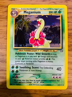 Meganium (11/111) Holo Neo Genesis Set Pokemon Card! FAST & FREE P&P! - Image 1