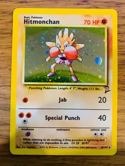 Hitmonchan (8/130) Holo Base Set 2 Pokemon Card! FAST & FREE P&P! - Image 1