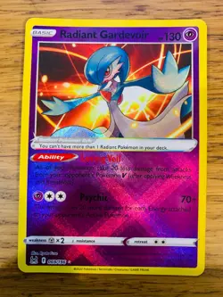 NM! Radiant Gardevoir (069/196) Lost Origin Holo Ultra Rare Pokemon Card! - Image 1