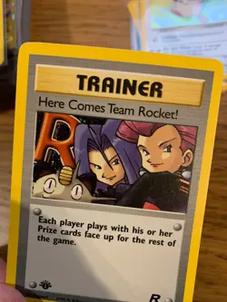 LP! 1st Edition Here Comes Team Rocket (15/82) Team Rocket Set Holo Pokemon Card - Image 5