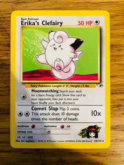 Erika's Clefairy (25/132) Rare Gym Heroes Set Pokemon Card! FAST & FREE P&P! - Image 2