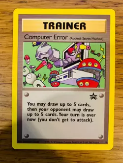 Computer Error Trainer No.16 WOTC Black Star Promo Pokemon Card! FREE P&P! - Image 1
