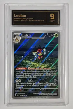 Pokemon Slab: Ledian - 144/142 - SCR - Graded TCG Mint 9 - Image 1