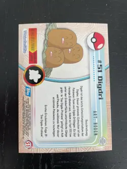 1999 Topps Chrome T.V. Digdri Foil deutsch #51 Pokemon - Image 2