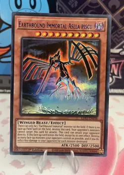 Yugioh Earthbound Immortal Aslla Piscu Blue Ultra Rare LDS3-EN038 1st Near Mint - Image 1