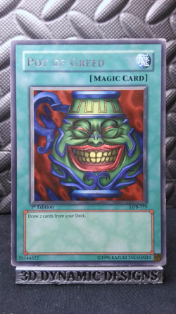 | Yugioh Pot of Greed LOB-119 1st Edition Rare NA Legend Of Blue Eyes HP 🔥 | - Image 1