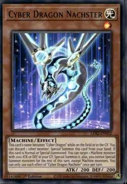 Cyber Dragon Nachster Green Ultra Rare LDS2-EN032 Yu-Gi-Oh! - Image 1