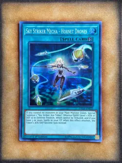 Yugioh Sky Striker Mecha - Hornet Drones DASA-EN033 Super Rare 1st Ed MP - Image 1
