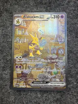 Pokemon TCG Scarlet and Violet Alakazam EX Secret Illustration Rare Card 201/165 - Image 1
