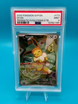 PSA 9 - Eevee SVP 173 Prismatic Evolutions Black Star Promo POKEMON CARD - Image 1