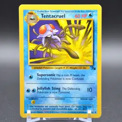 Tentacruel 44/62 Pokemon TCG Fossil Unlimited WOTC Vintage Card English 1999 MP - Image 1