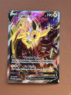 Jolteon V SWSH183 SWSH: Sword & Shield Promo Cards Holo Full Alternative Art - Image 1