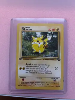 First Edition Pikachu Pokemon Card 60/64 Jungle Set 1999 Lightly Played - Image 1