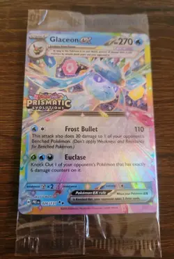 Pokemon Glaceon ex 026/131 Prismatic Evolutions Stamped Promo Card - SEALED - Image 1