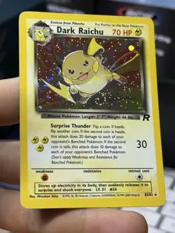 #2 Dark Raichu 83/82 Team Rocket 2000 Holo Rare WOTC Pokemon Card TCG - Image 5
