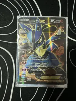 Pokemon TCG Lucario EX Holo Full Art Ultra Rare Card Furious Fists 107/111 - Image 1