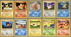 Pokemon Neo Genesis Regular Vintage Card Lot x10 MP-HP - Image 1