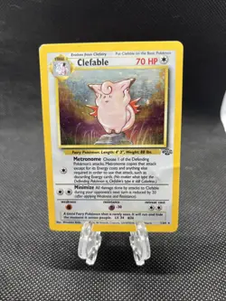 CLEFABLE Jungle Series POKEMON 1999 Holo Trading Card 1/64 HP - Image 1
