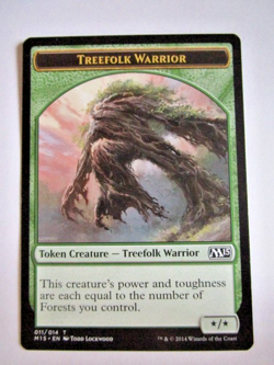 MTG Treefolk Warrior M15 Token Light Play!! - Image 1