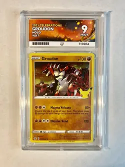 2021 Pokemon Celebrations Groudon Holo #017 ACE Graded Mint 9 ⭐ 🚐💨 - Image 1