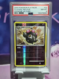 2009 POKEMON PLATINUM SUPREME VICTORS #22 CLAYDOL-REV.FOIL SUPREME VICTORS PSA 8 - Image 1