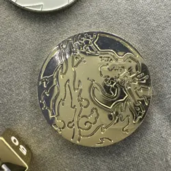 Charizard UPC Metal Coin, Damage Counters, + Special Condition Markers - Unused - Image 2