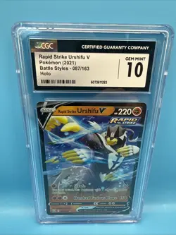 Pokemon Rapid Strike Urshifu V 2021 Battle Styles Holo CGC Gem Mint 10 - Image 1