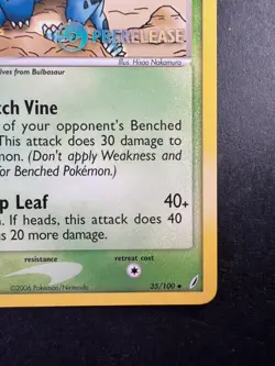 2006 POKEMON IVYSAUR EX CRYSTAL GUARDIANS PRERELEASE 35/100 IVYSAUR NONE -HOLO - Image 5
