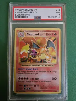 Pokemon XY Evolutions 2016 Charizard Holo PSA 7 11/108 - Image 1