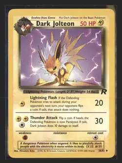 Pokemon Team Rocket Dark Jolteon #38/82 WOTC Uncommon - Image 1