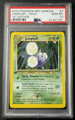 JUMPLUFF HOLO 1ST EDITION PSA 10 2000 POKEMON NEO GENESIS #7/111 ENGLISH GEM - Image 1