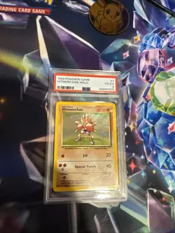 Pokemon TCG Hitmonchan Base Set 7/102 Holo 1999-2000 Wizards Base Set Copyright - Image 1