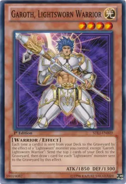 Yugioh! LP Garoth, Lightsworn Warrior - SDLI-EN009 - Common - 1st Edition Lightl - Image 1