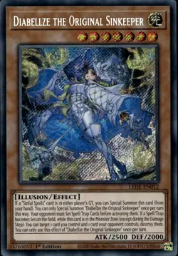 Diabellze the Original Sinkeeper EU 1st Ed Secret Rare LEDE-EN012 Yu-Gi-Oh! - Image 1
