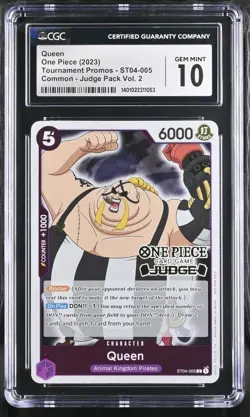Queen One Piece 2023 Tournament Promo Judge Pack Vol. 2 #005 CGC 10 GEM MINT - Image 1
