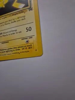 Pokemon Pikachu TCG Blackstar Promo Card 4 the First Movie 1999 Vintage LP (R) - Image 3
