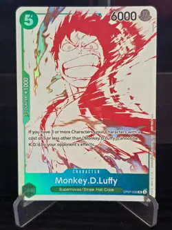 One Piece Card Game - Monkey.D.Luffy (3rd Anniversary Promo) OP07-033 UC - NM - Image 1
