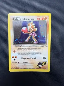 Rocket’s Hitmonchan 11/132 Gym Heroes Pokemon Card NM - Image 1
