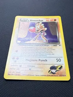 Rocket’s Hitmonchan 11/132 Gym Heroes Pokemon Card NM - Image 2