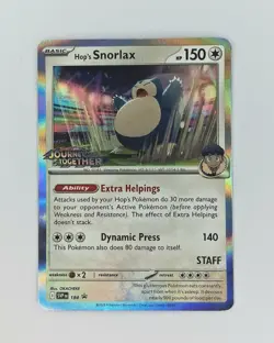 Hop's Snorlax - 184 (Prerelease) [Staff] 184 Sv: Scarlet & Violet Promo Cards... - Image 1