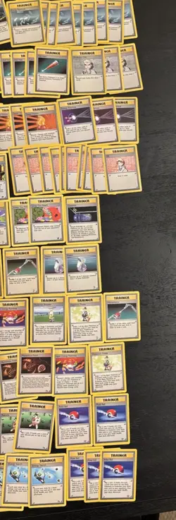 (175) VINTAGE TRAINER POKEMON CARD LOT TEAM ROCKET 2ND EDITION JUNGLE FOSSIL - Image 3