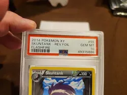2014 XY Flashfire Skuntank #55 Non Holo Rare Pokemon Card PSA GEMT MINT 10 POP 1 - Image 3