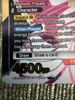 Union Arena Hunter x Hunter Hisoka SR Collectible Card UE02BT/HTR-1-043 - Image 3